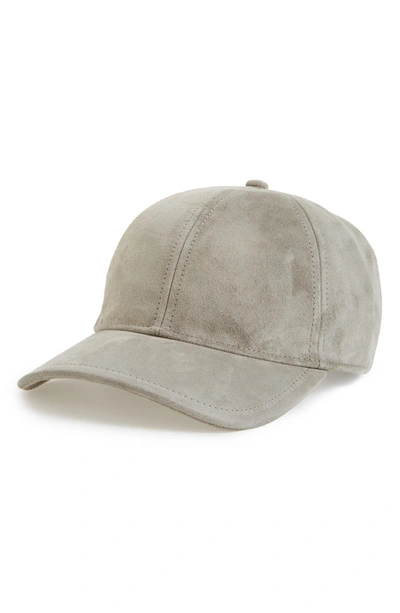 Shop Rag & Bone Marilyn Suede Baseball Cap In Grey Suede