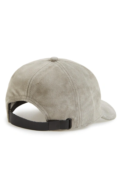 Shop Rag & Bone Marilyn Suede Baseball Cap In Grey Suede