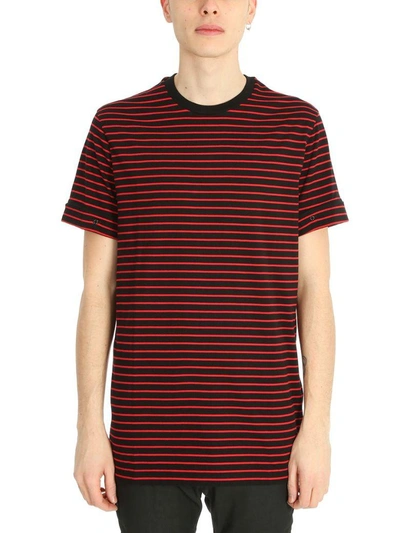Shop Neil Barrett Black-red Cotton T-shirt
