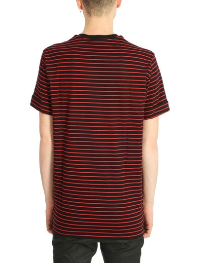 Shop Neil Barrett Black-red Cotton T-shirt
