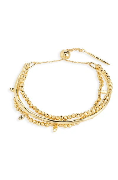 Shop Gorjana Leucadia Beaded Bracelet In Gold