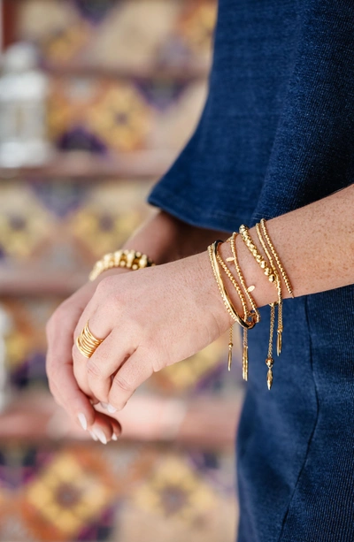 Shop Gorjana Leucadia Beaded Bracelet In Gold
