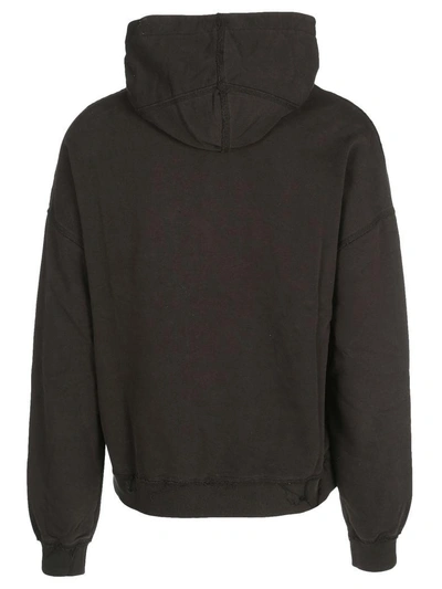 Shop Misbhv Rave Me Hooded Sweatshirt In Washed Black