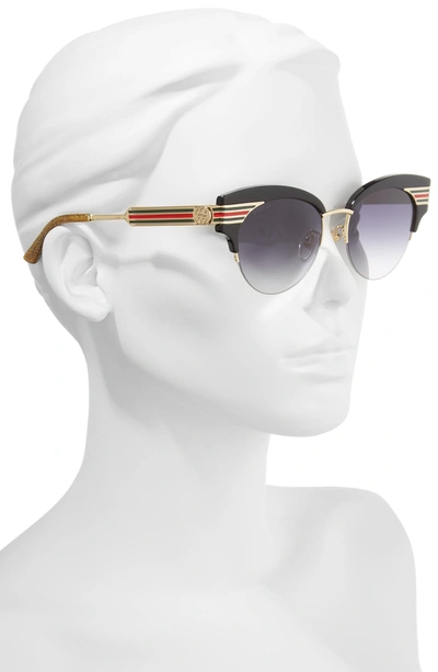 Shop Gucci 53mm Cat Eye Sunglasses In Gold