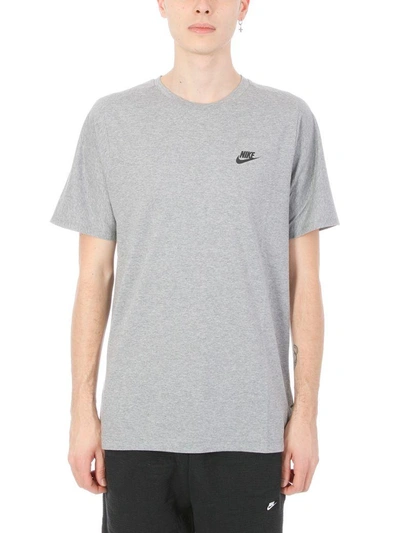 Shop Nike Grey Cotton T-shirt
