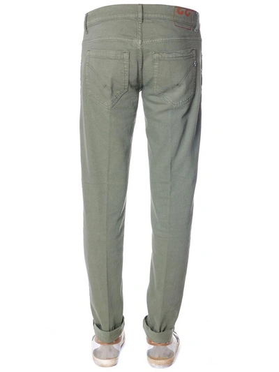 Shop Dondup George Green Color Cotton Jeans