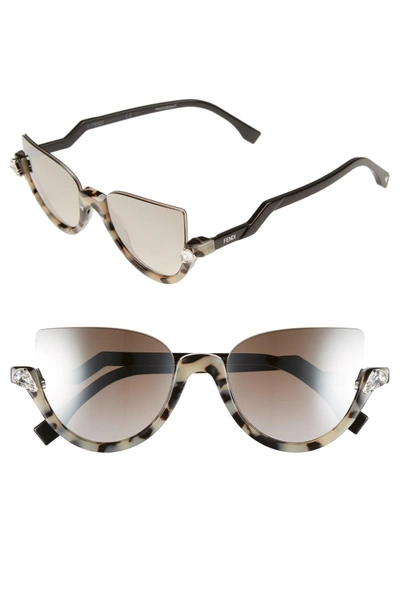 Shop Fendi 52mm Sunglasses - Havana/ Shiny Black