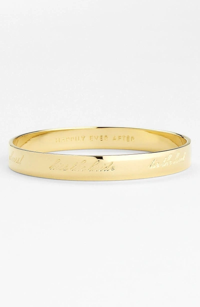Shop Kate Spade 'idiom - Happily Ever After' Bangle In Bride- Gold