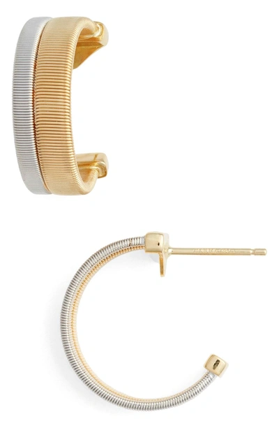 Shop Marco Bicego Coil Hoop Earrings In Yellow Gold