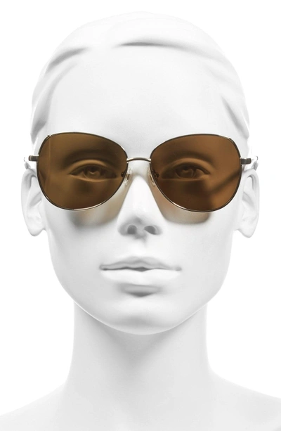Kate Spade 'candida' 57mm Polarized Aviator Sunglasses - Light Gold ...