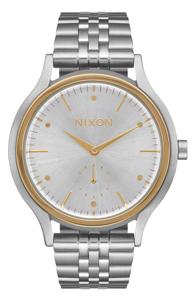 Shop Nixon Sala Bracelet Watch, 38mm In Silver/ Gold