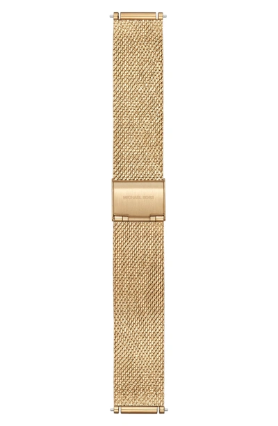 Shop Michael Kors Sofie 18mm Mesh Watch Strap In Gold