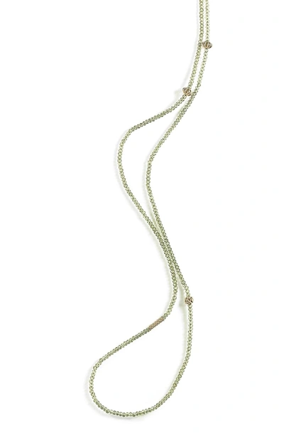 Shop Lagos 'caviar Icon' Strand Necklace In Peridot/ Gold