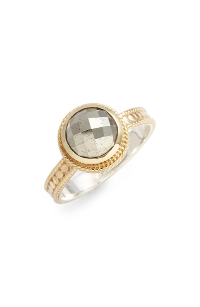 Shop Anna Beck Semiprecious Stone Ring In Gold/ Pyrite