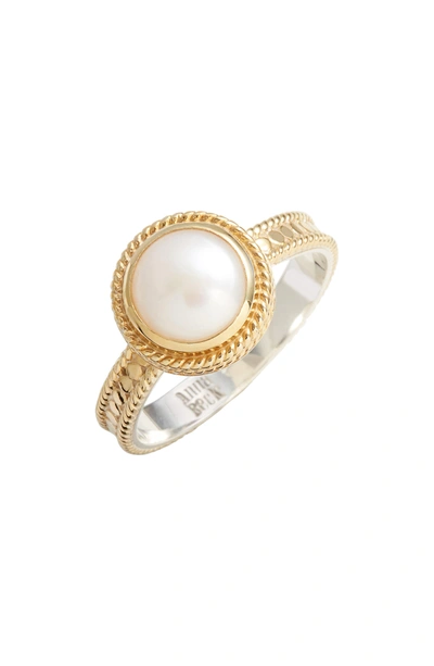 Shop Anna Beck Semiprecious Stone Ring In Gold/ Silver/ Pearl