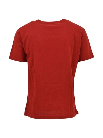 Shop Valentino Printed T-shirt In Red