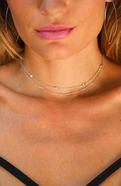 Shop Jules Smith Crimson Chain Choker In Gold/ Clear