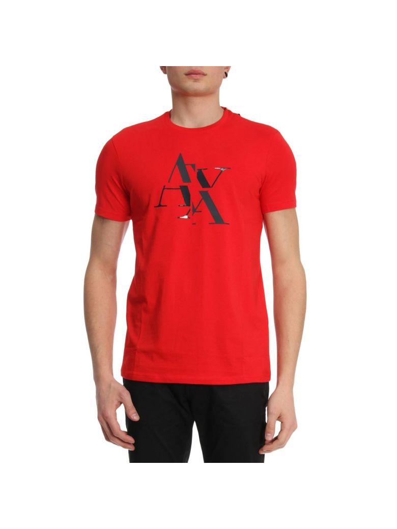 armani exchange t shirt red