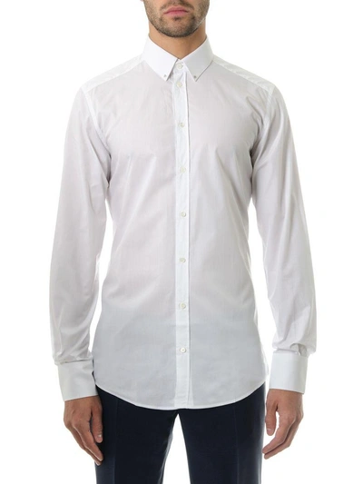 Shop Dolce & Gabbana White Cotton Slim Shirt