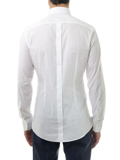 Shop Dolce & Gabbana White Cotton Slim Shirt