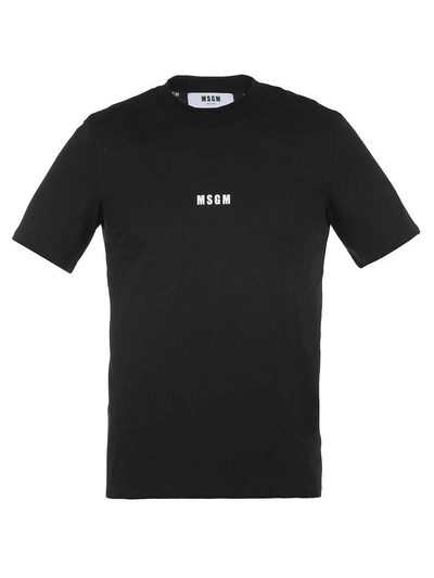 Shop Msgm T-shirt In Cotone In Black
