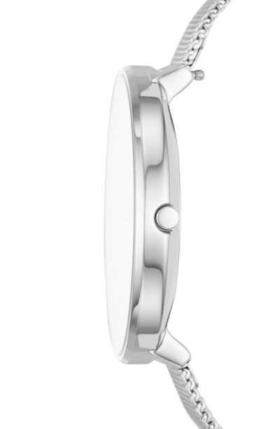 Shop Skagen Karolina Mesh Strap Watch, 38mm In Silver