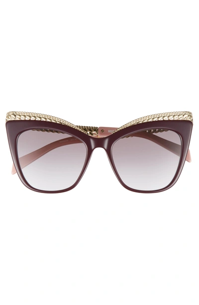 Shop Moschino 52mm Cat's Eye Sunglasses - Violet