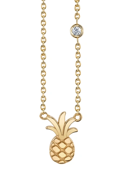 Shop Shy By Se Pineapple Diamond Pendant Necklace In Gold