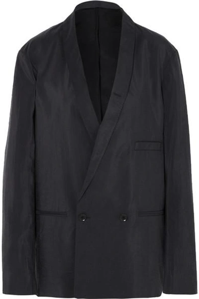Shop Lemaire Double-breasted Silk-blend Blazer