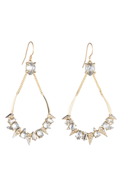 Shop Alexis Bittar Crystal Encrusted Mosaic Drop Earrings In Gold
