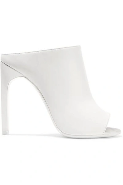 Shop Givenchy Leather Mules In White