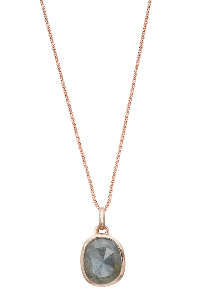 Shop Monica Vinader Siren Semiprecious Stone Pendant Necklace (nordstrom Exclusive) In Labradorite
