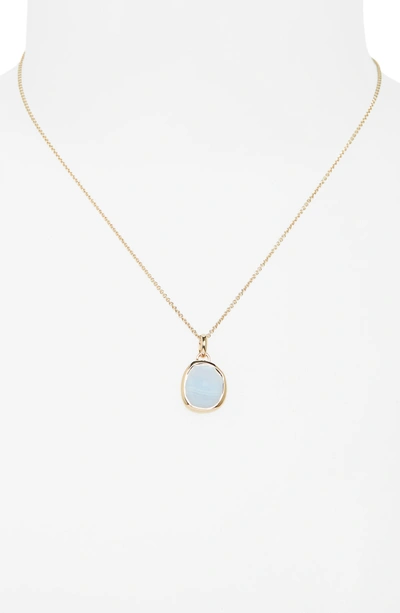 Shop Monica Vinader Siren Semiprecious Stone Pendant Necklace (nordstrom Exclusive) In Blue Lace Agate