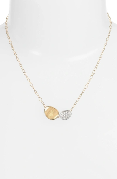 Shop Marco Bicego Lunaria Pendant Necklace In Yellow Gold