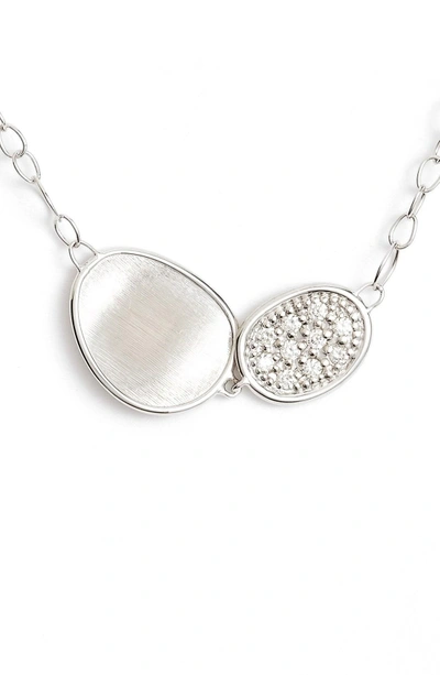 Shop Marco Bicego Lunaria Pendant Necklace In White Gold