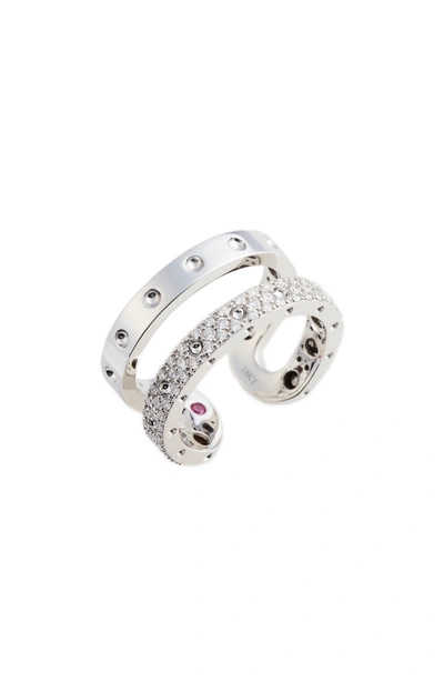 Shop Roberto Coin Symphony Double Pois Moi Diamond Ring In White Gold