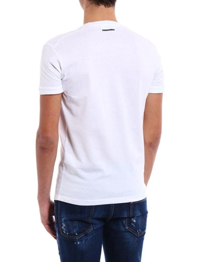 Shop Dsquared2 Classic V-neck T-shirt In White