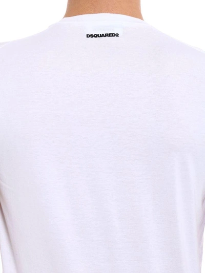 Shop Dsquared2 Classic V-neck T-shirt In White