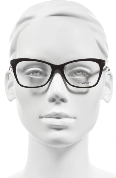 Shop Tom Ford 52mm Cat Eye Optical Glasses In Shiny Black