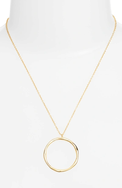 Shop Gorjana Quinn Hoop Necklace In Gold