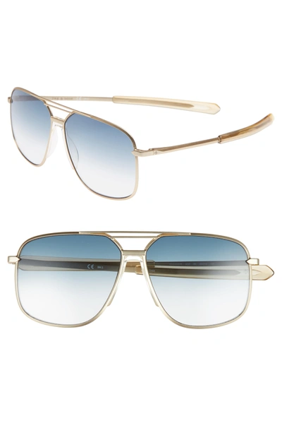 Shop Rag & Bone Caravan 62mm Oversize Aviator Sunglasses In Semi Matte Gold