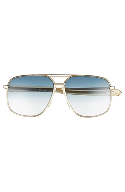 Shop Rag & Bone Caravan 62mm Oversize Aviator Sunglasses In Semi Matte Gold