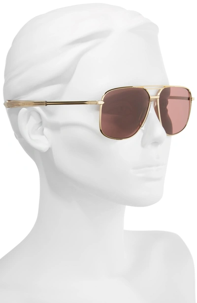 Shop Rag & Bone Caravan 62mm Oversize Aviator Sunglasses In Black/ Gold