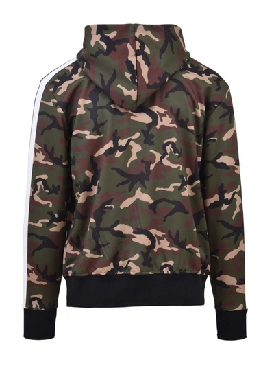 Shop Palm Angels Camouflage Hoodie In Army