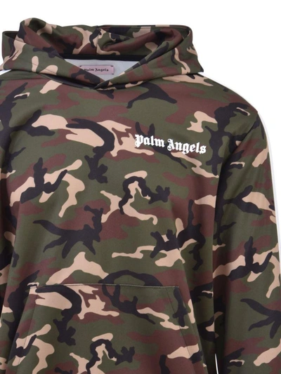 Shop Palm Angels Camouflage Hoodie In Army