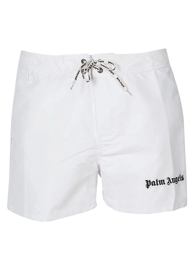 Shop Palm Angels X Sundek Swimsuit In White-multi