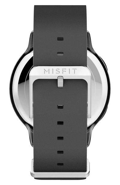 Shop Misfit Phase Silicone Strap Smart Watch, 40mm In Black/ Silver