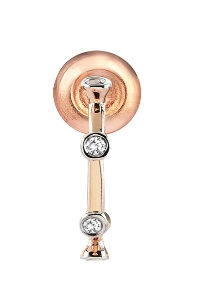 Shop Kismet By Milka Diamond Hoop Earring In Rose Gold