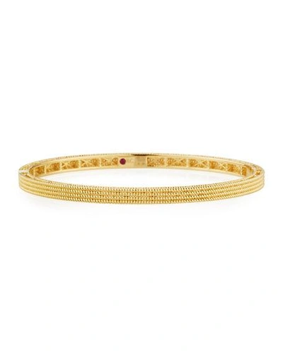 Shop Roberto Coin Symphony Collection 18k Gold Stacked Barocco Bangle In Yellow Gold