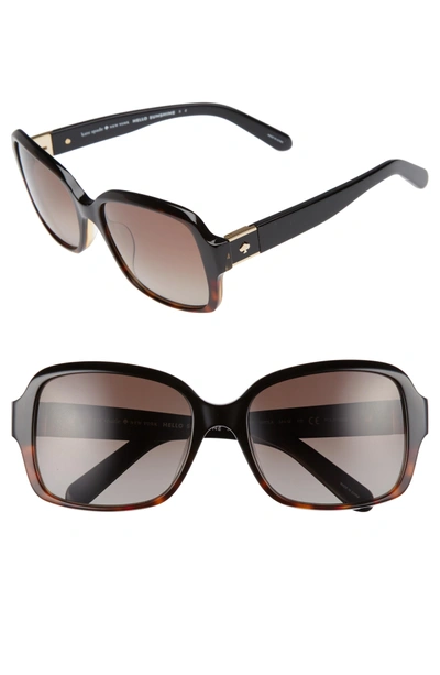 Shop Kate Spade Annor 54mm Polarized Sunglasses - Black Havana